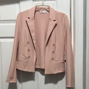 89th & Madison Blush Double-Breasted Blazer